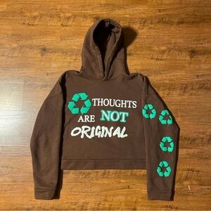 BeYou Cropped Brown Hoodie